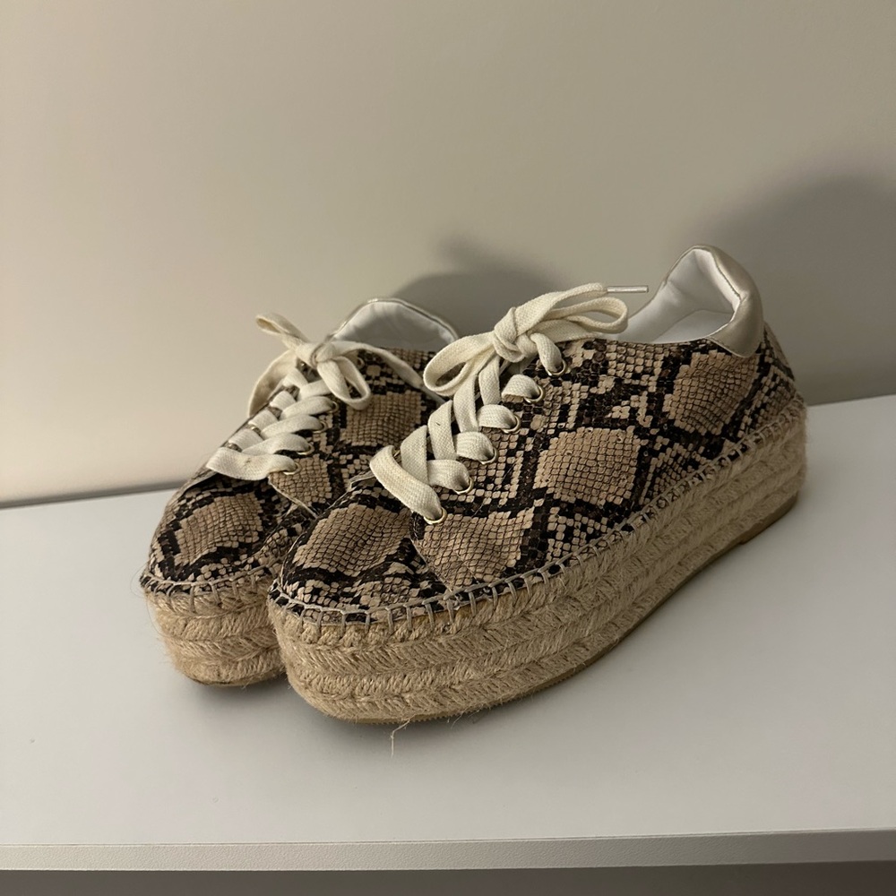 Steve Madden Brown Cream Platform Shoes